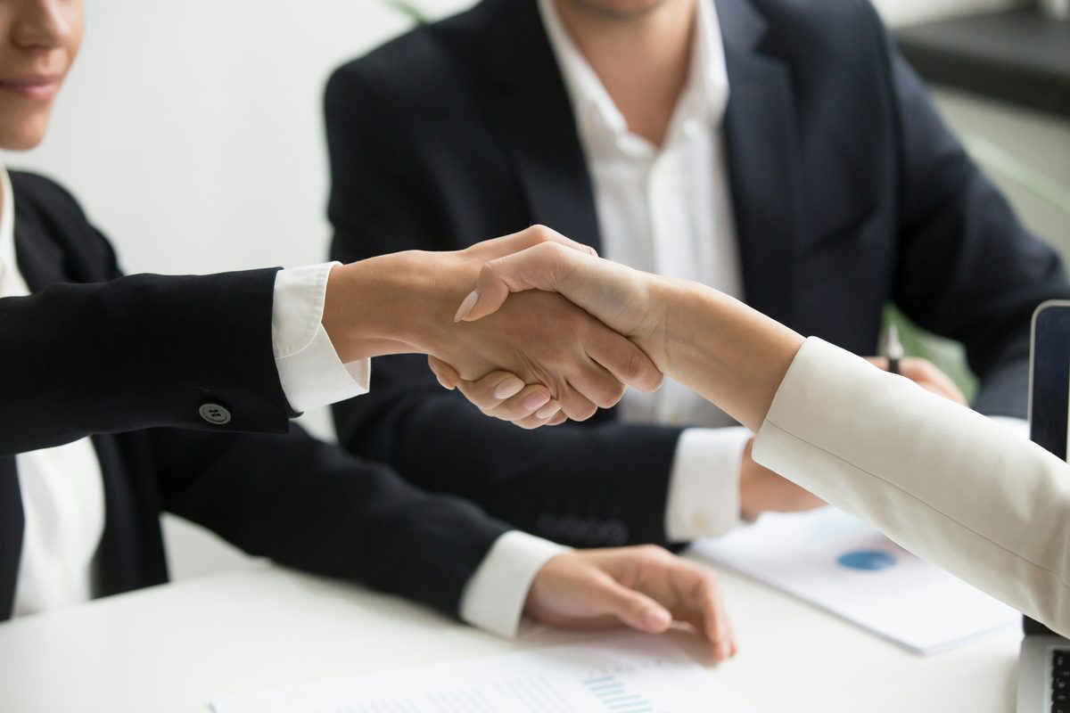 Handshake representing a contract negotiation