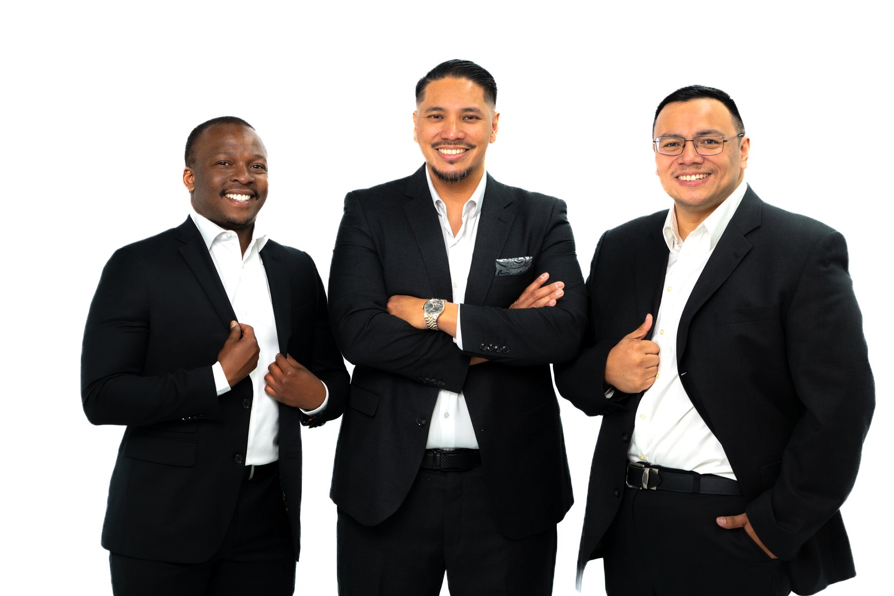 Chris Raon, Bryan Valles, and Thabang Kesiilwe, co-founders of Primary Care Solutions